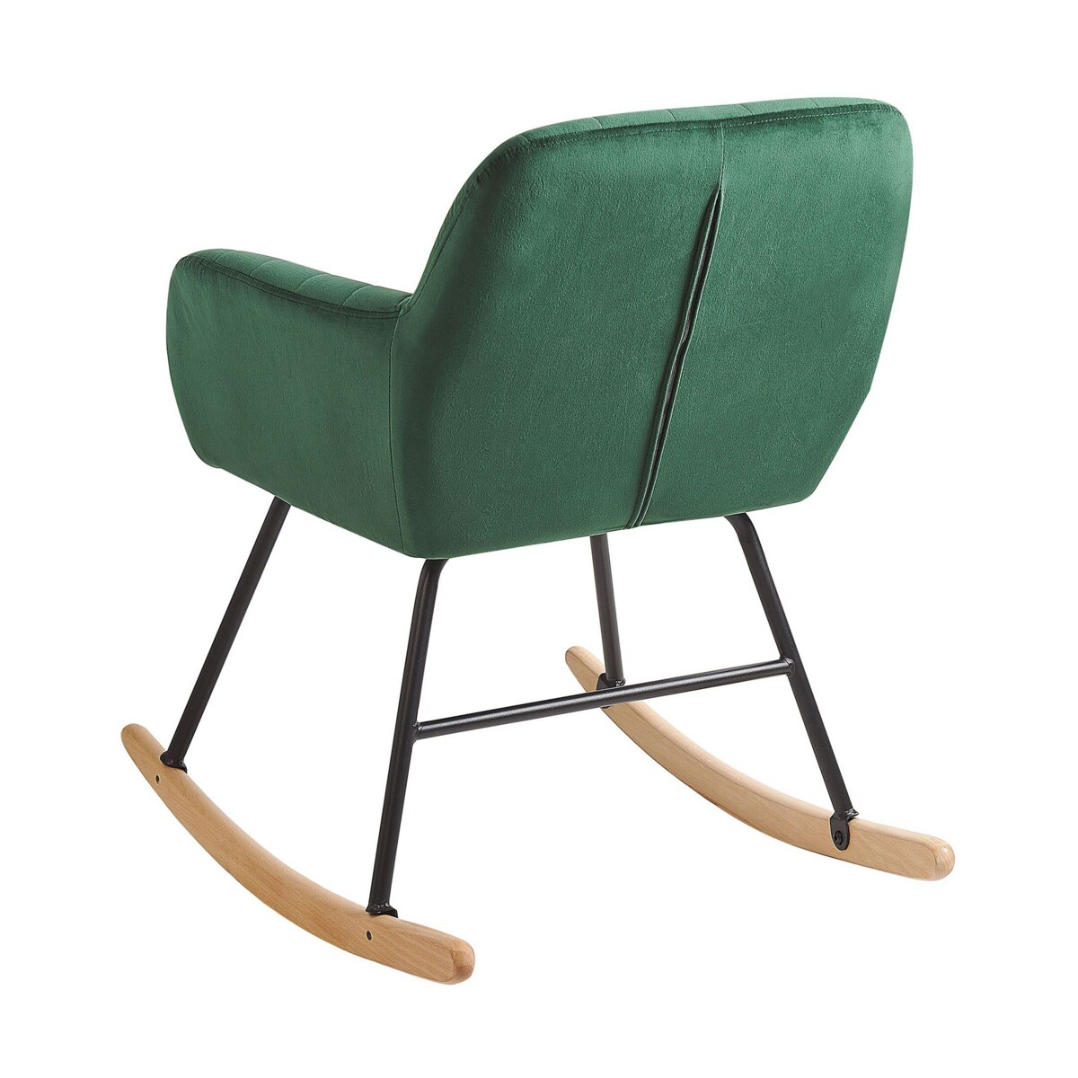 Fotel bujany welurowy zielony LIARUM