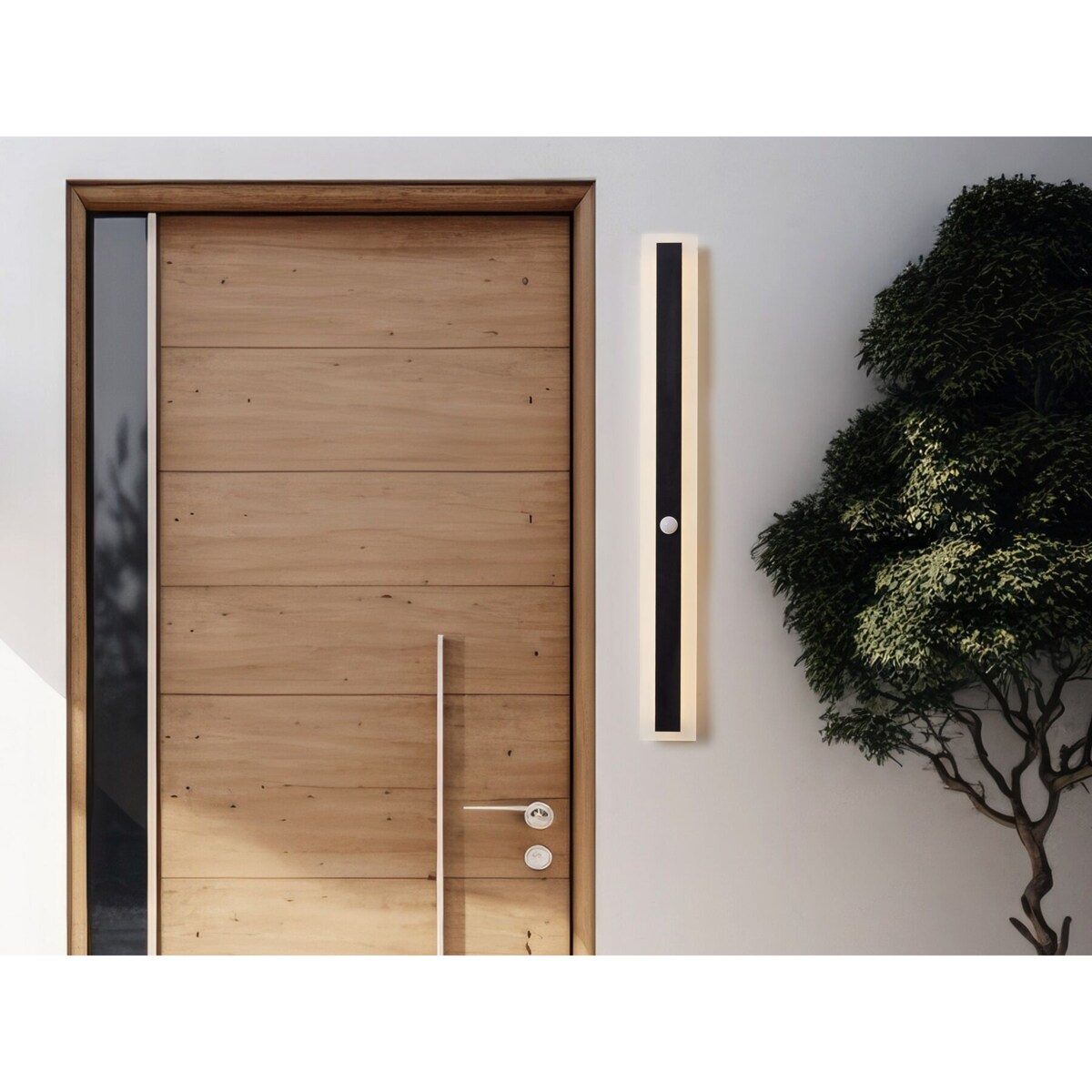 Lampa ścienna zewnętrzna LED z czujnikiem ruchu 80 cm czarna SAVANE