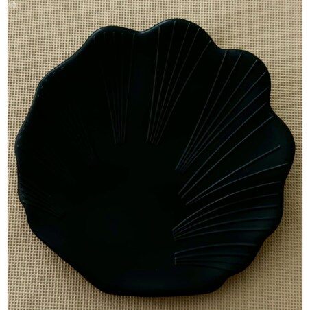 Taca dekoracyjna Shell Stone Czarna