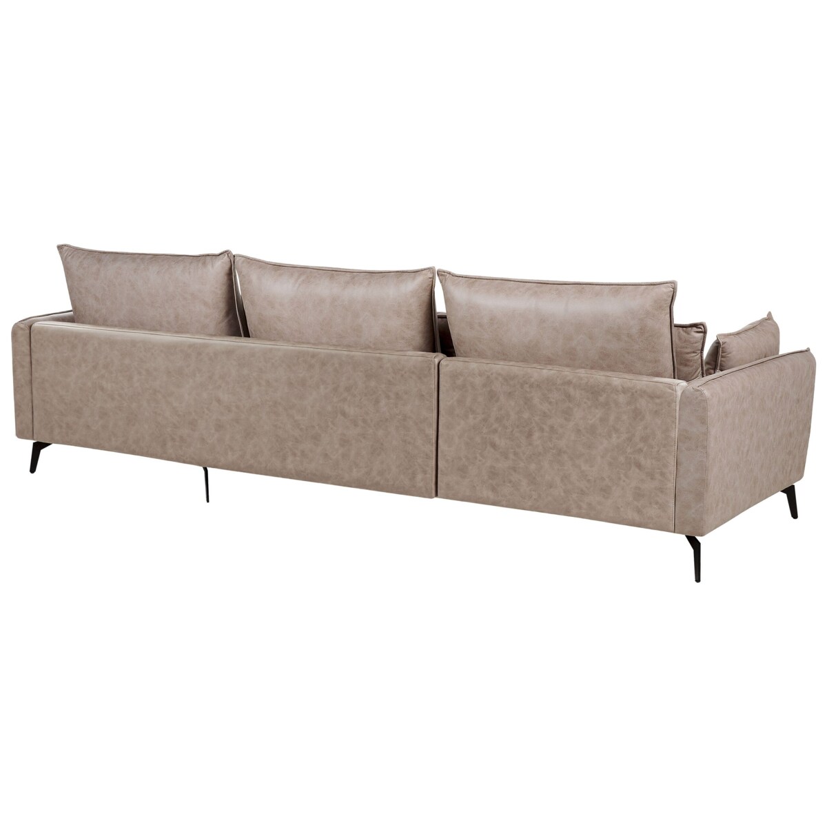 Narożnik eko zamsz prawostronny jasnobrązowy GALLO