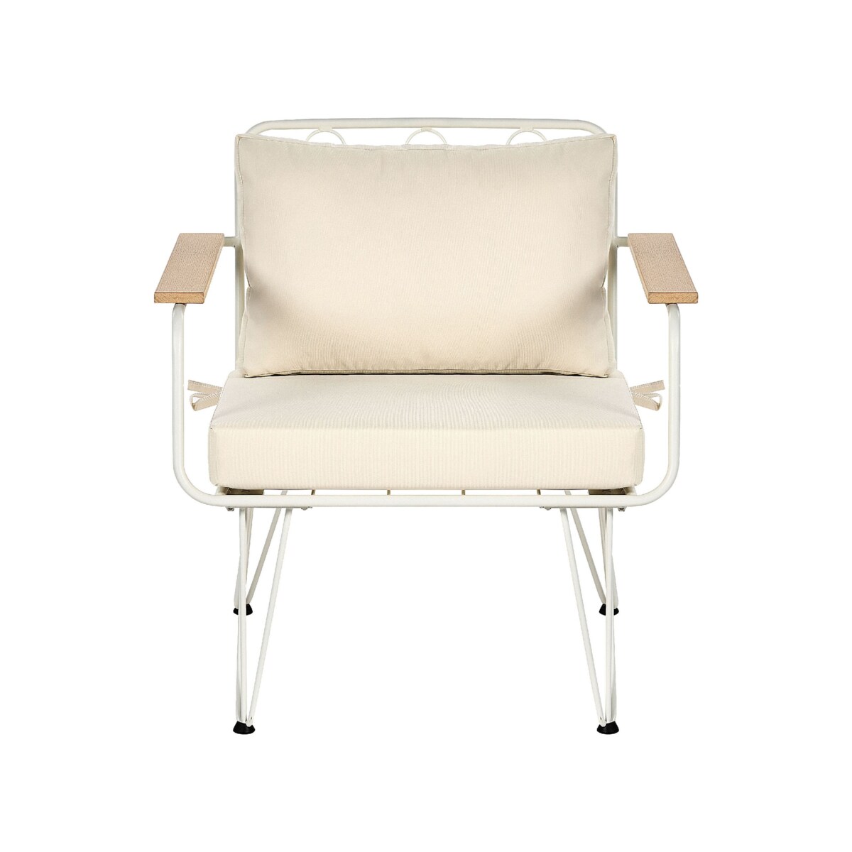 Zestaw ogrodowy 4-osobowy biało-beżowy MONTESILVANO