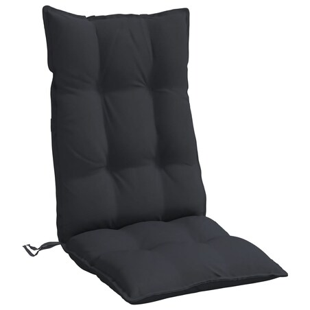 vidaXL Poduszki na krzesła z wysokim oparciem, 6 szt., czarne, Oxford