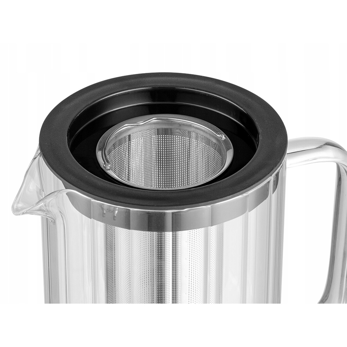 DZBANEK SZKLANY Z ZAPARZACZEM sitko imbryk czajnik na zioła herbatę 1 L