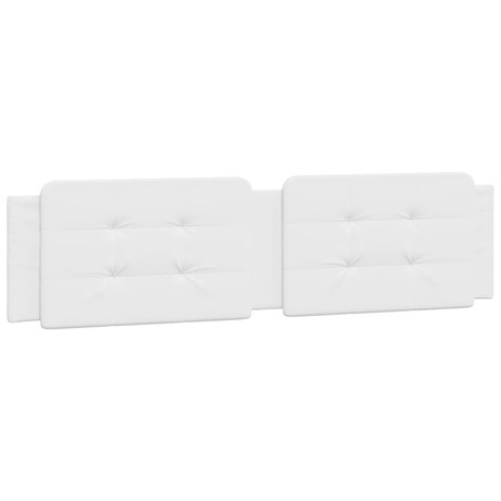 vidaXL Poduszka na wezgłowie, Zadar, biała, 200 cm, sztuczna skóra