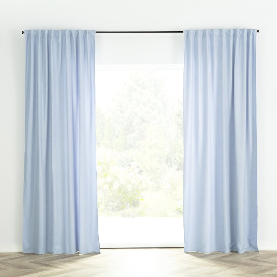 Zasłona BASIC na taśmie marszczącej 140x300 cm gołębi niebieski 1 szt. 140x300