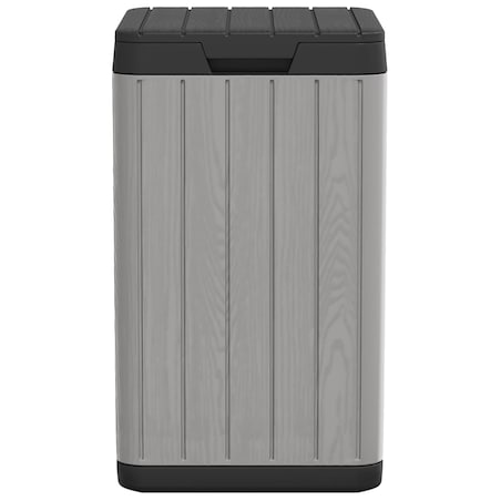vidaXL Zewnętrzny kosz na śmieci, szary, 38x38x65 cm, PP