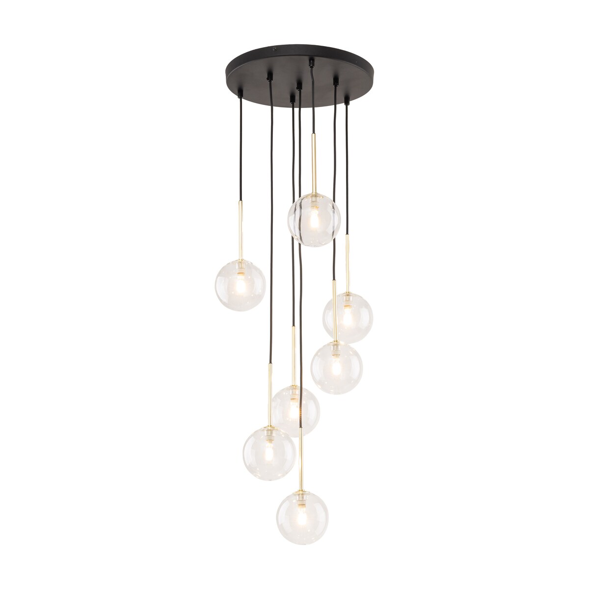 Lampa wisząca TK Lighting NILOS BLACK/GOLD 5362 7xG9 czarno-złota do salonu i jadalni
