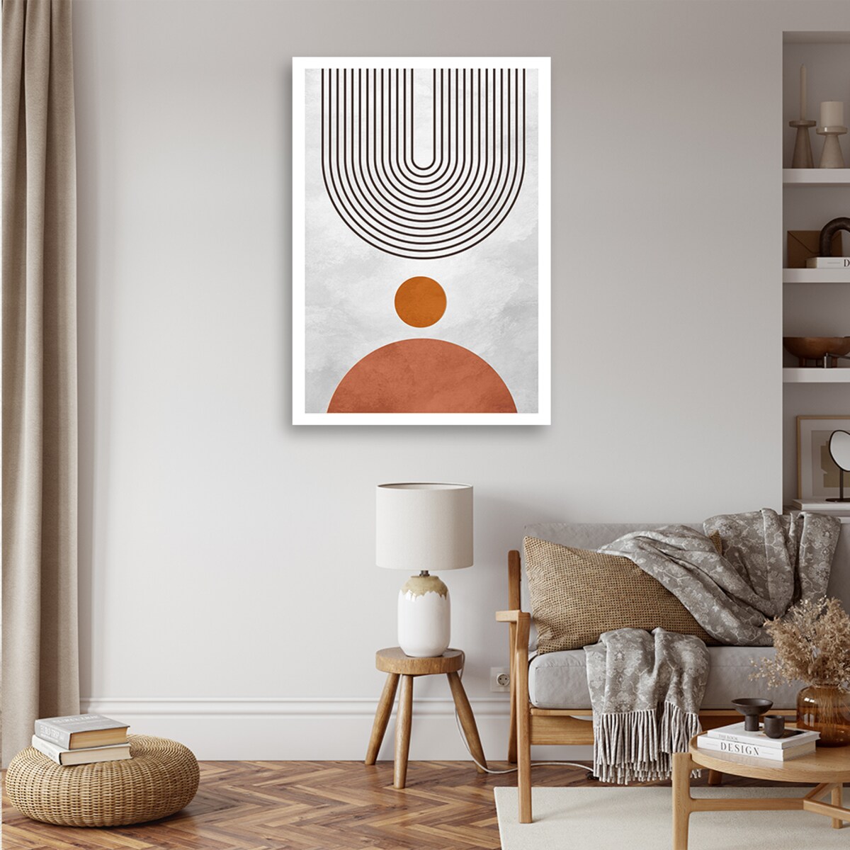 Obraz na płótnie, Łuki i okręgi boho 40x60cm