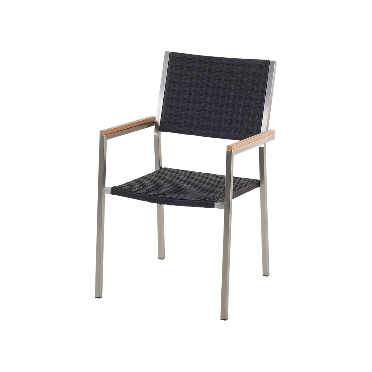 Zestaw ogrodowy dla 4 osób MALETTO/GROSSETO Technorattan Efekt marmuru Szary/ czarny