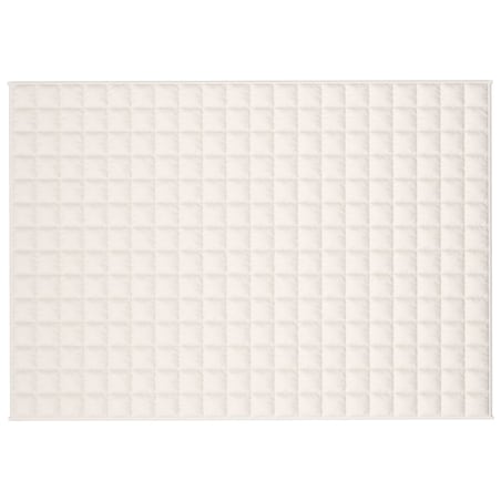 vidaXL Koc obciążeniowy, kremowy, 140x200 cm, 10 kg, tkanina