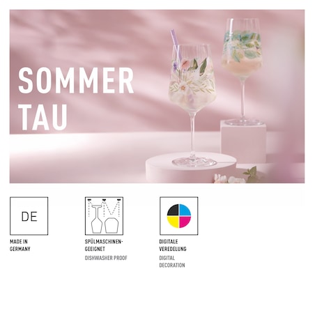 Ritzenhoff Zestaw 4 szt. kieliszków do aperitif Sommertau Hugo ilustrator S.Eikler E.Sprenger-Pieper T. Kuhlmann