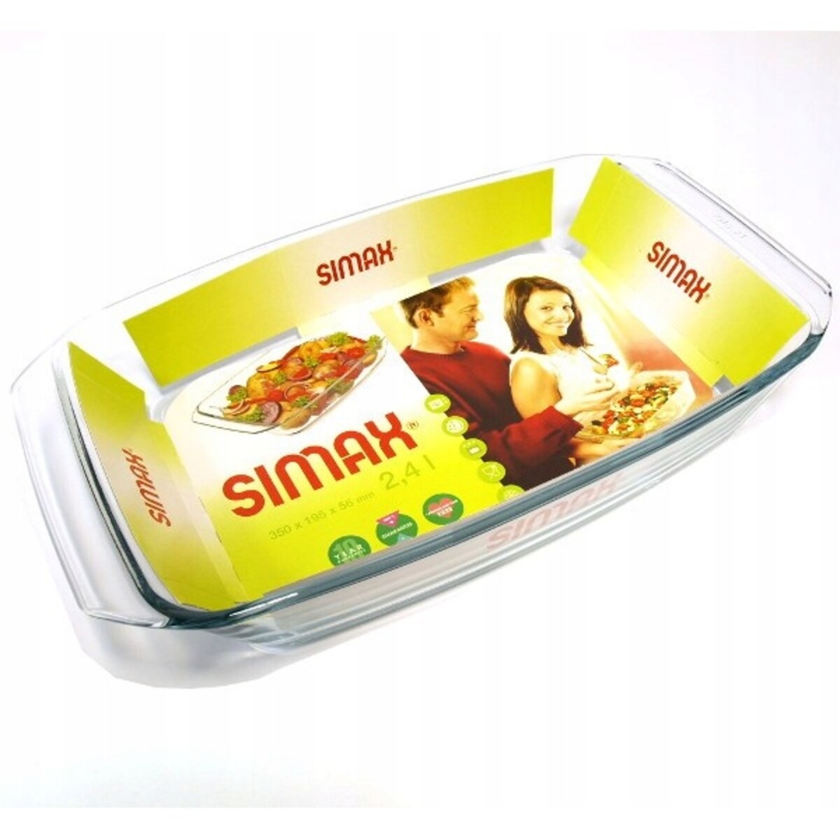 Naczynie żaroodporne prostokątny Simax 2,4 l do pieczenia obiadu warzywa