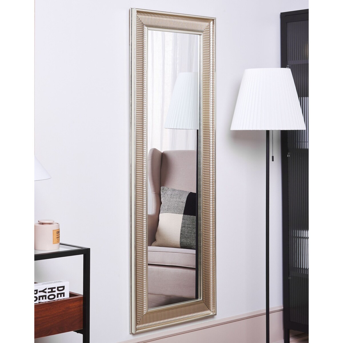 Lustro ścienne CASSIS 51 cm 141 cm Złoty