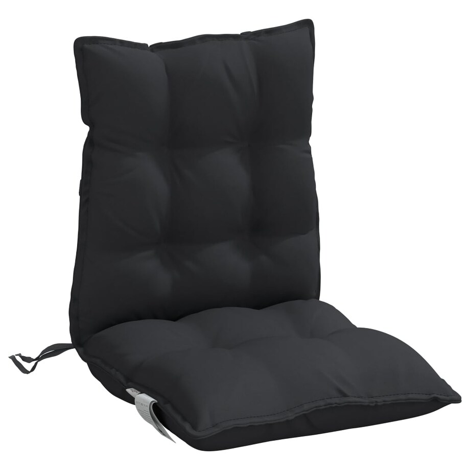 vidaXL Poduszki na krzesła z niskim oparciem, 4 szt., czarne