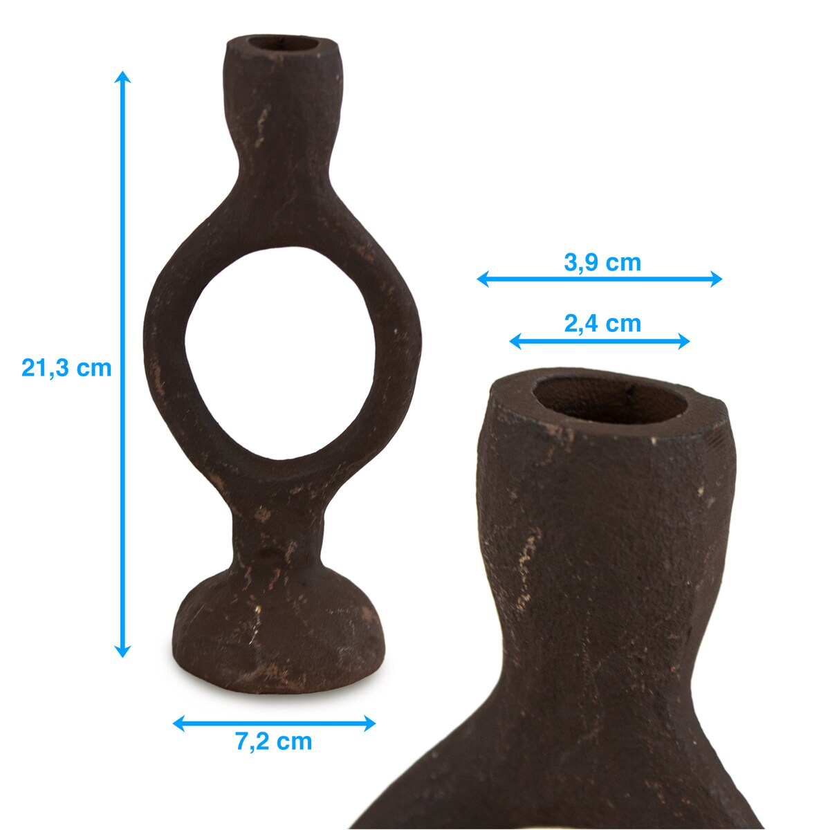 Świecznik Metalowy Na Jedną Świeczkę Uchwyt Na Świecę Stalowy Industrialny