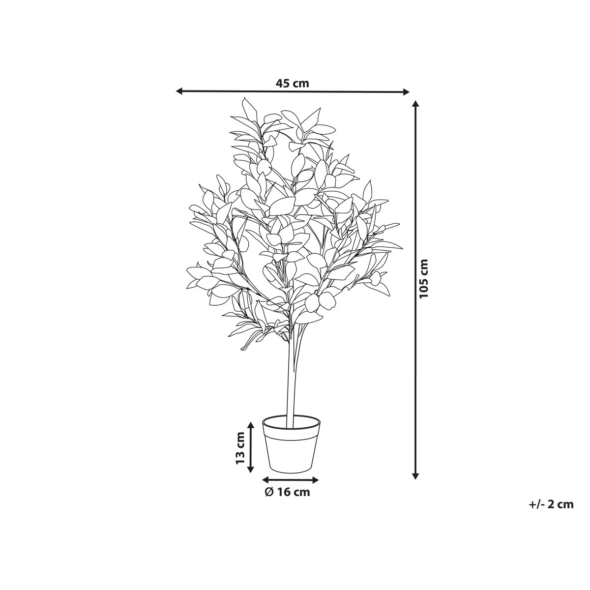 Sztuczna roślina LEMON TREE 105 cm Zielony