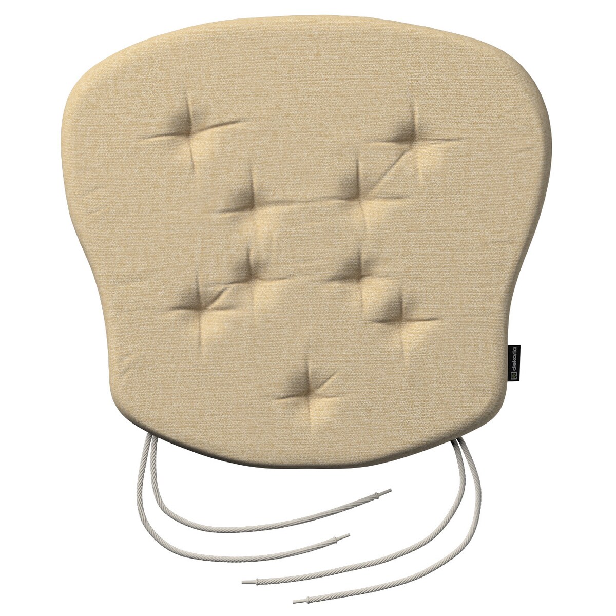 Poduszka na krzesło Filip, piaskowy szenil, 41 x 38 x 3,5 cm, Chenille