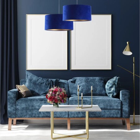 Lampa wisząca HOME 50 niebieska/złota