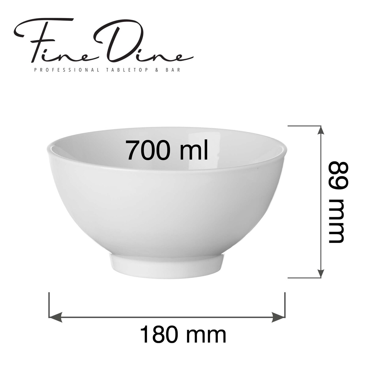 Miska Pure Bianco 700ml, 180mm