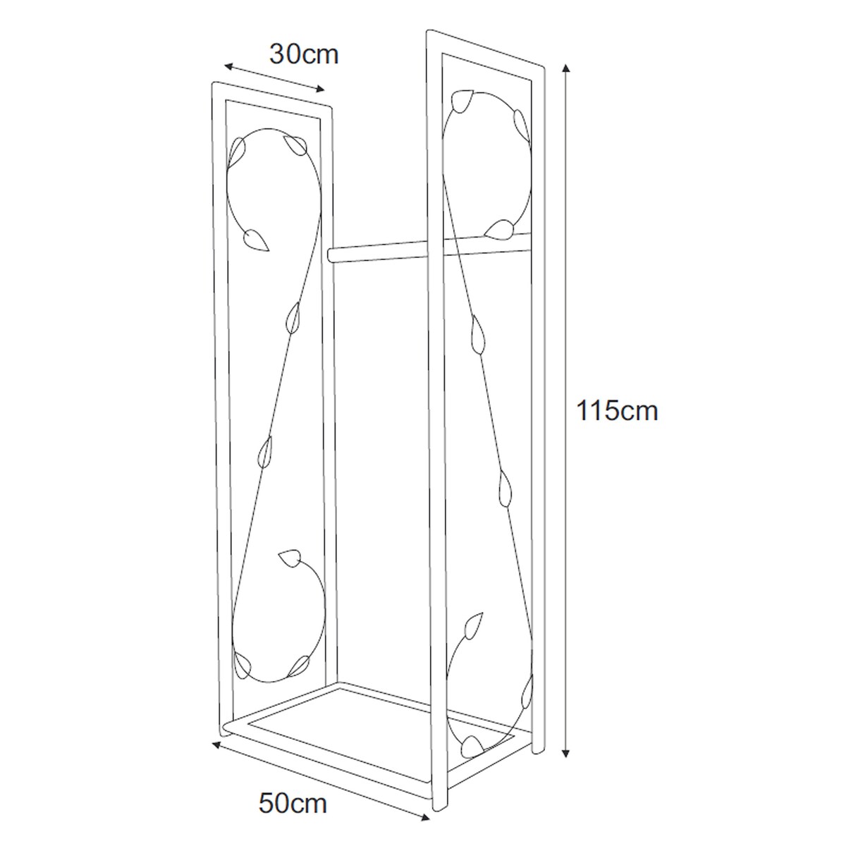 Stojak na drewno KS-22 STOJAK LIŚĆ L z serii KAJA HOME