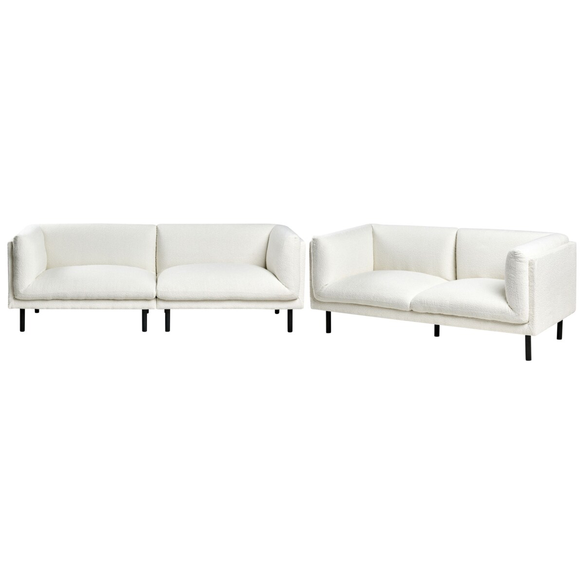 Komplet wypoczynkowy VORGOD Boucle Złamana biel dla 5 osób