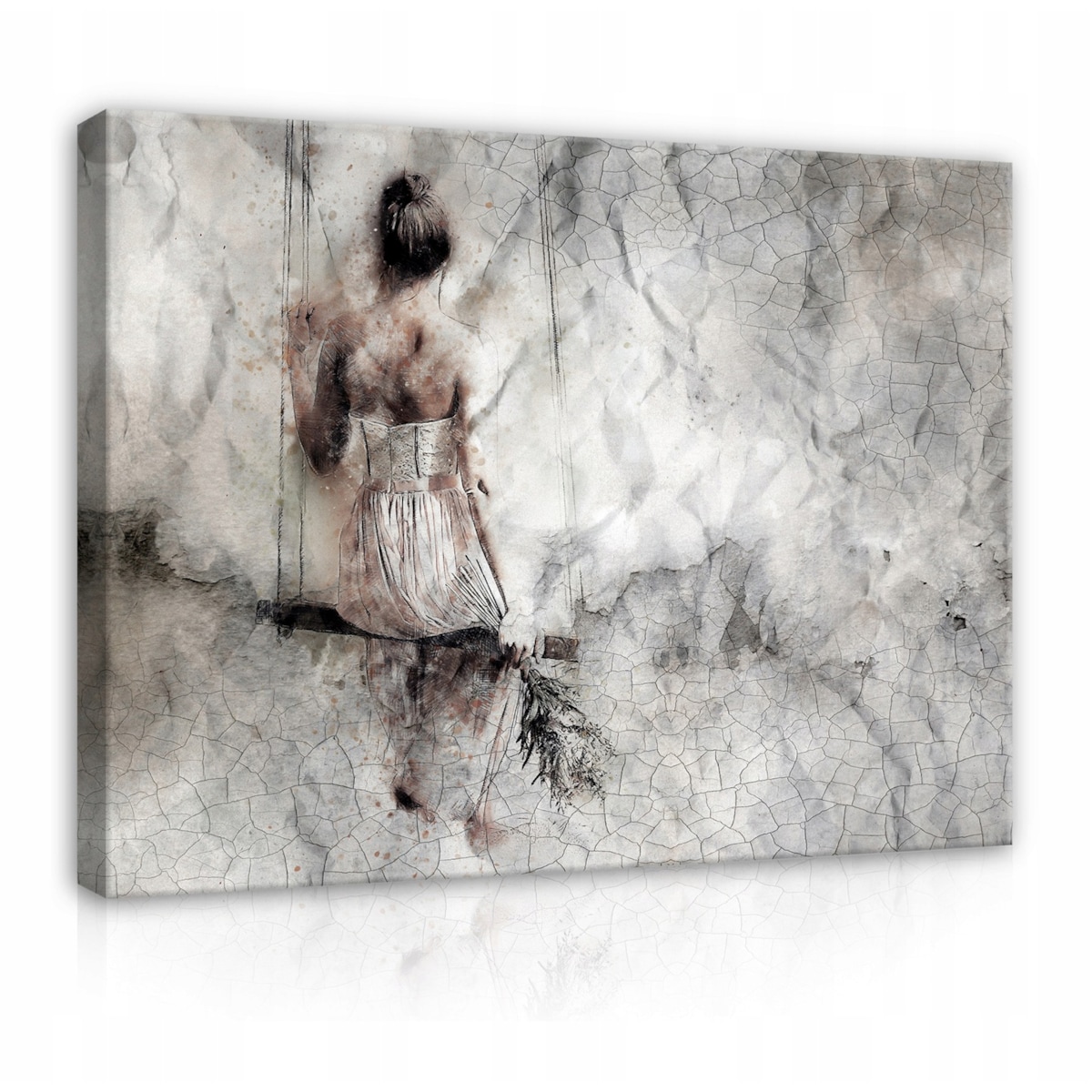 OBRAZ MARMUR KOBIETA NA PŁÓTNIE ŚCIANĘ NOWOCZESNY DO SYPIALNI SALONU DUŻY 100x70