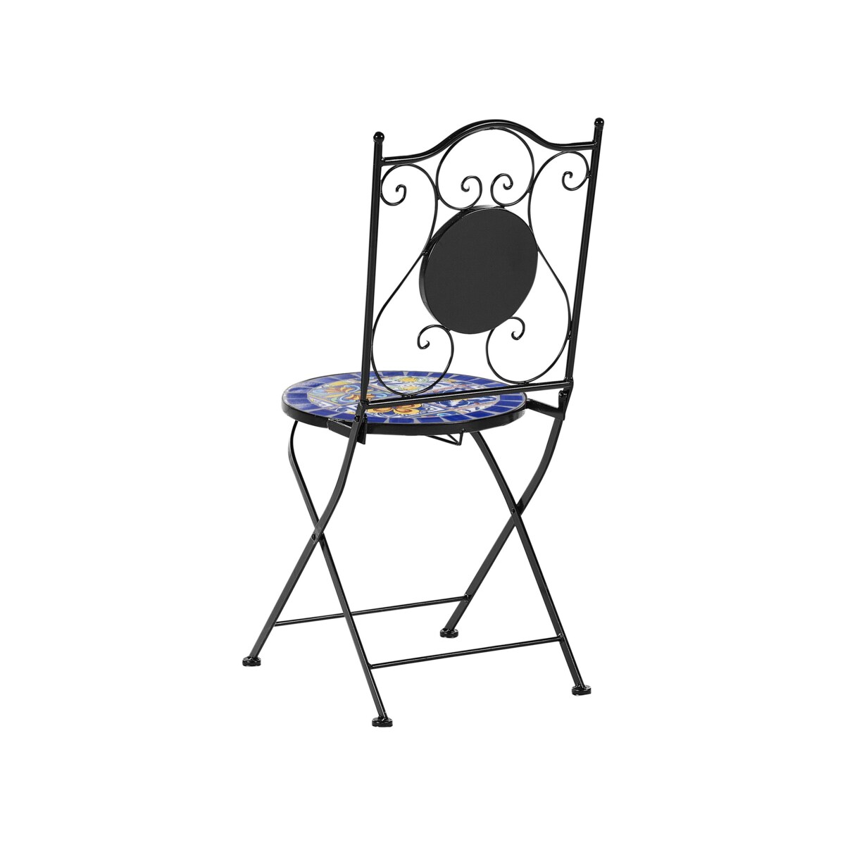 Zestaw mebli balkonowych Składane CORIANO Metal Czarny