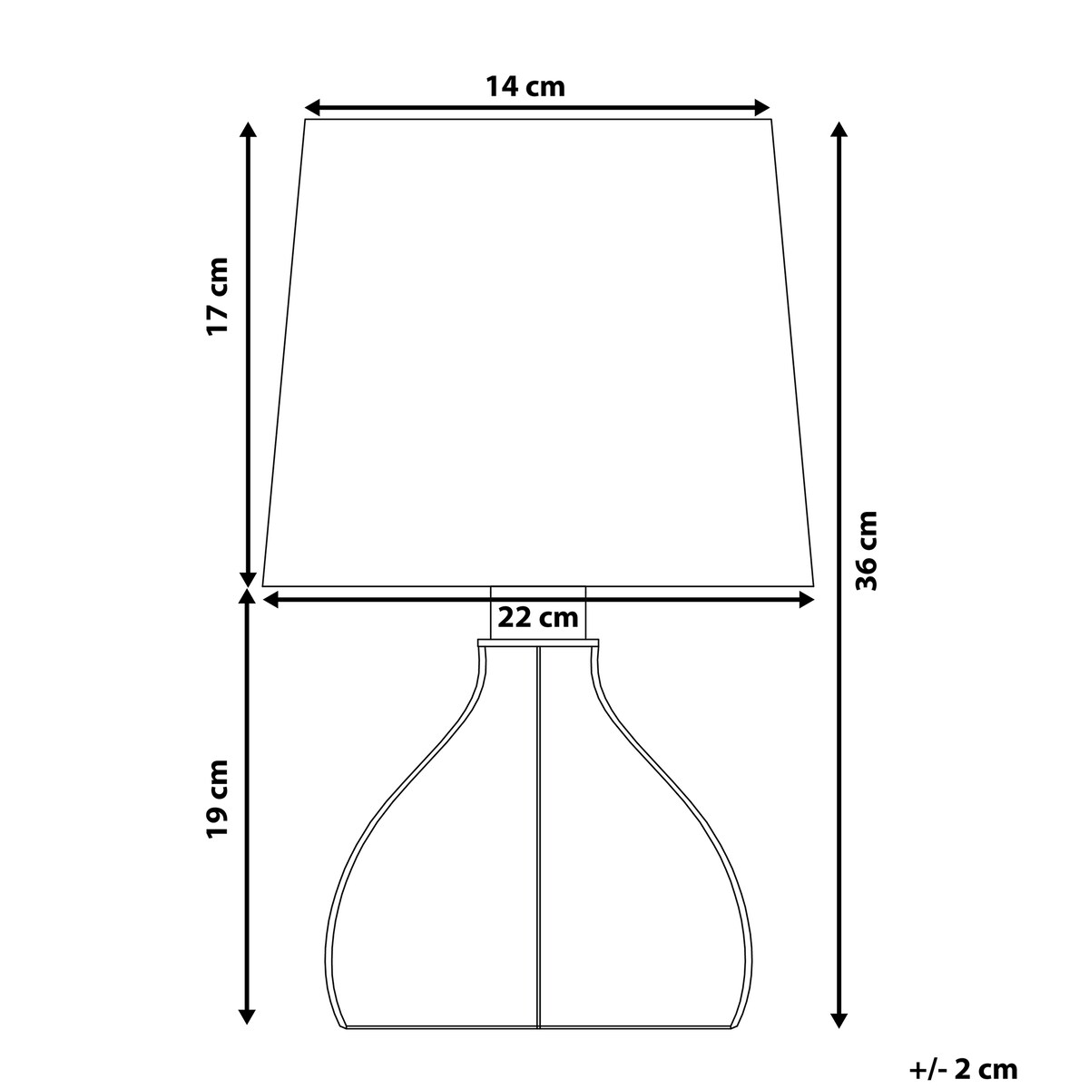 Lampa stołowa AGUEDA Brązowy/biały