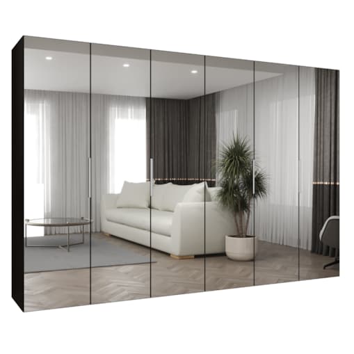 Szafa uchylna otwierana MARBELLA 3 300 wys. 202 cm Czarny + u. Kaszmir