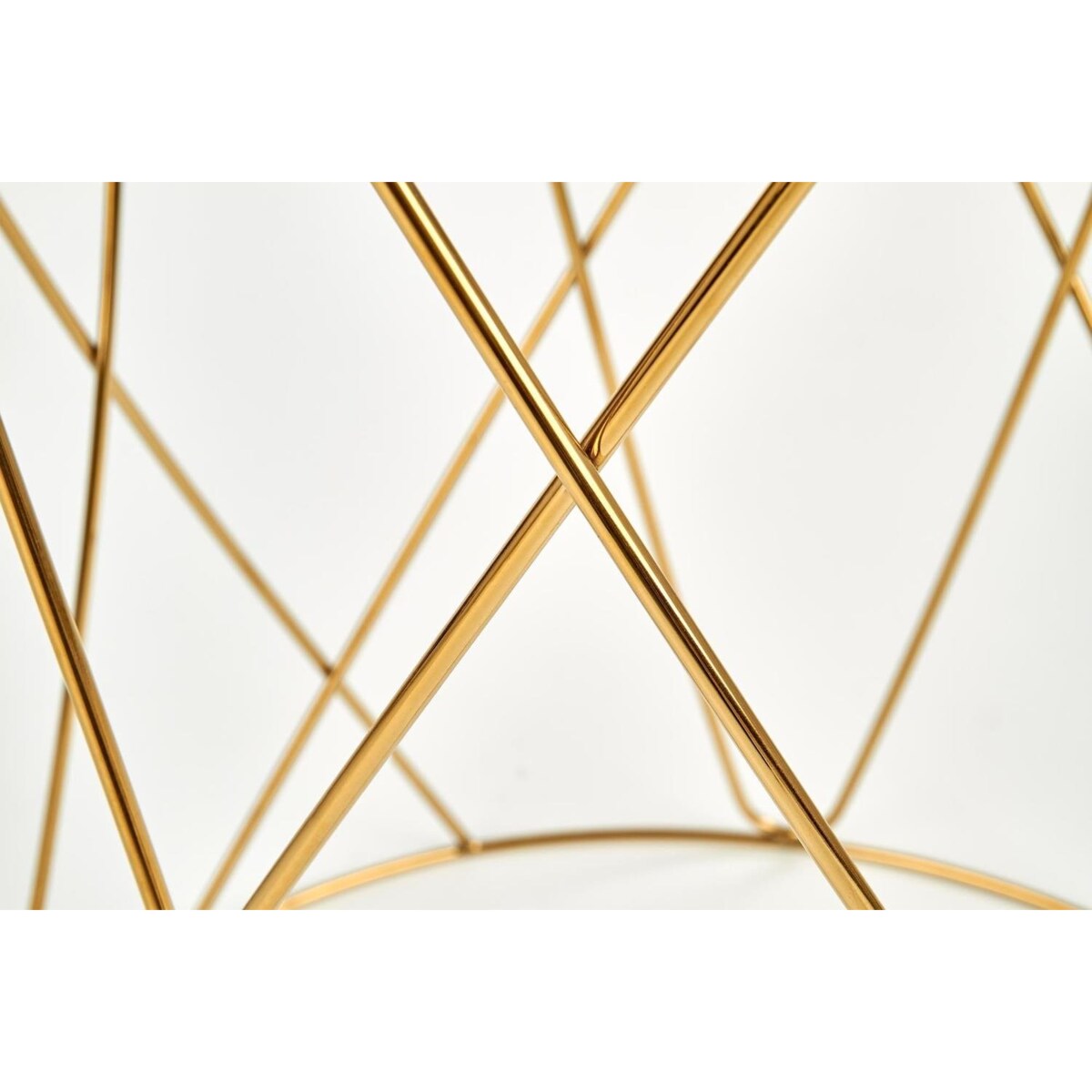 STOLIK KAWOWY Borda SZKLANY BLAT złota podstawa 55/55 cm