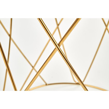 STOLIK KAWOWY Borda SZKLANY BLAT złota podstawa 55/55 cm