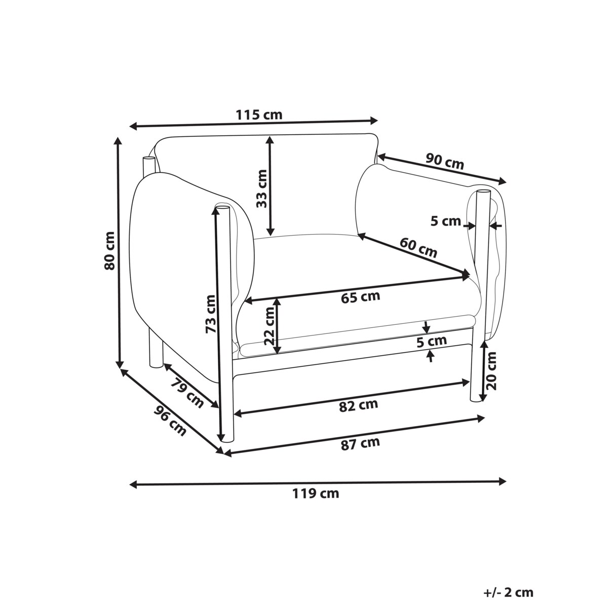Fotel ogrodowy ESPERIA Metal Szary
