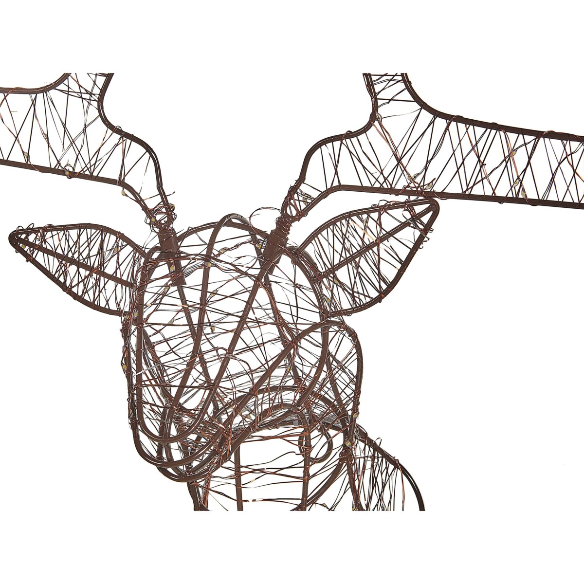 Dekoracja ogrodowa wisząca LED głowa renifera 47 cm czarna NELLIM