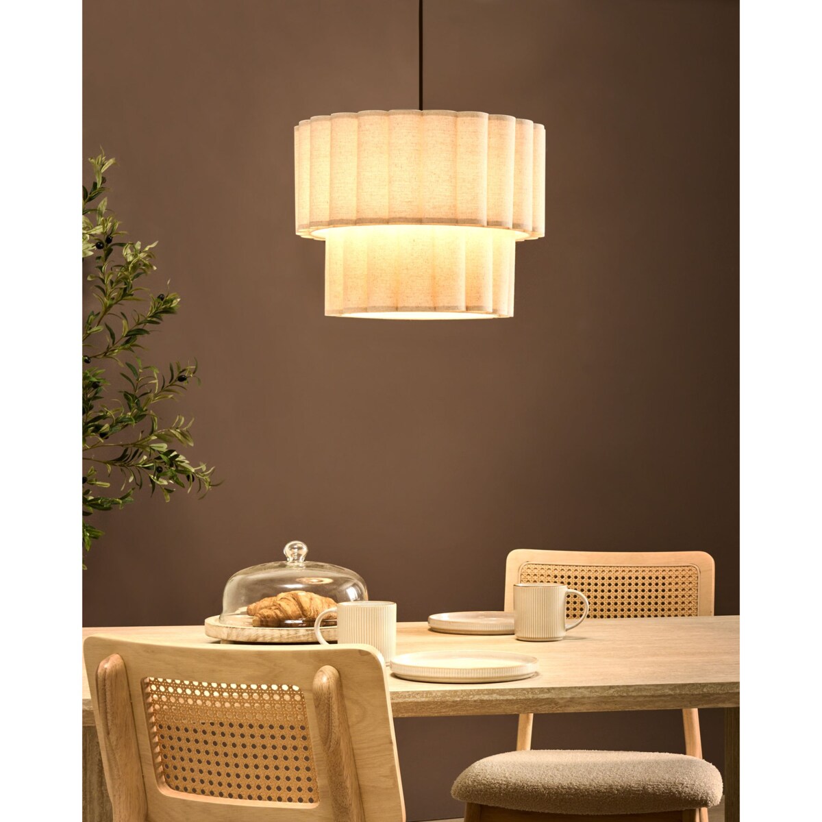 Lampa wisząca BELESSA Jasnobeżowy