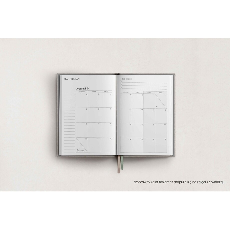 AKADEMICKI PLANNER KSIĄŻKOWY. PLANER STUDENTA. BLACK OPIUM