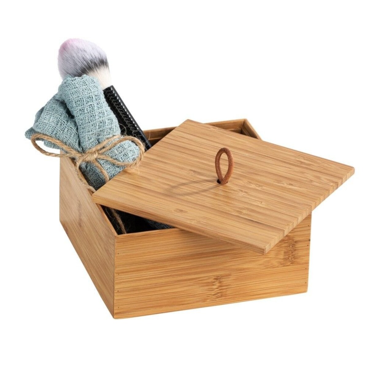 Organizer łazienkowy TERRA, bambus, 15 x 15 cm, WENKO