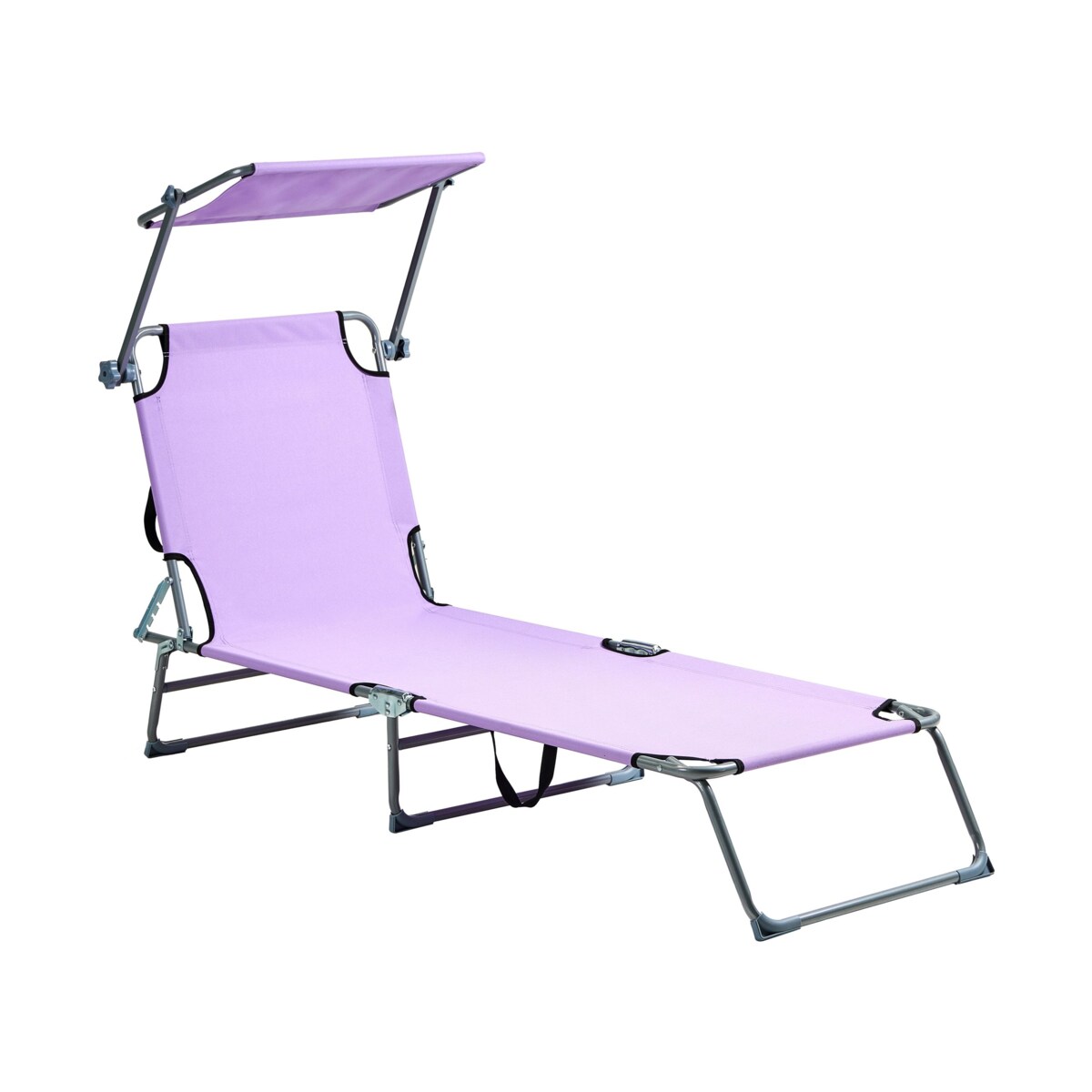 Leżak ogrodowy FOLIGNO Metal Fioletowy
