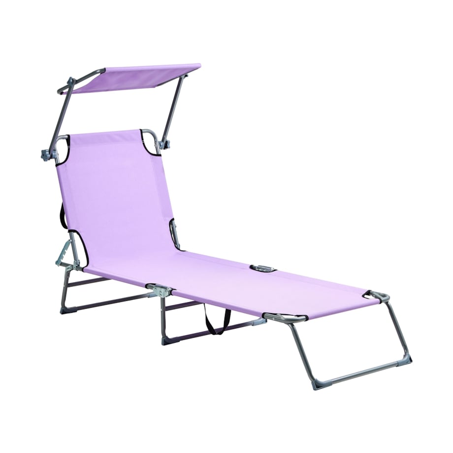 Leżak ogrodowy FOLIGNO Metal Fioletowy