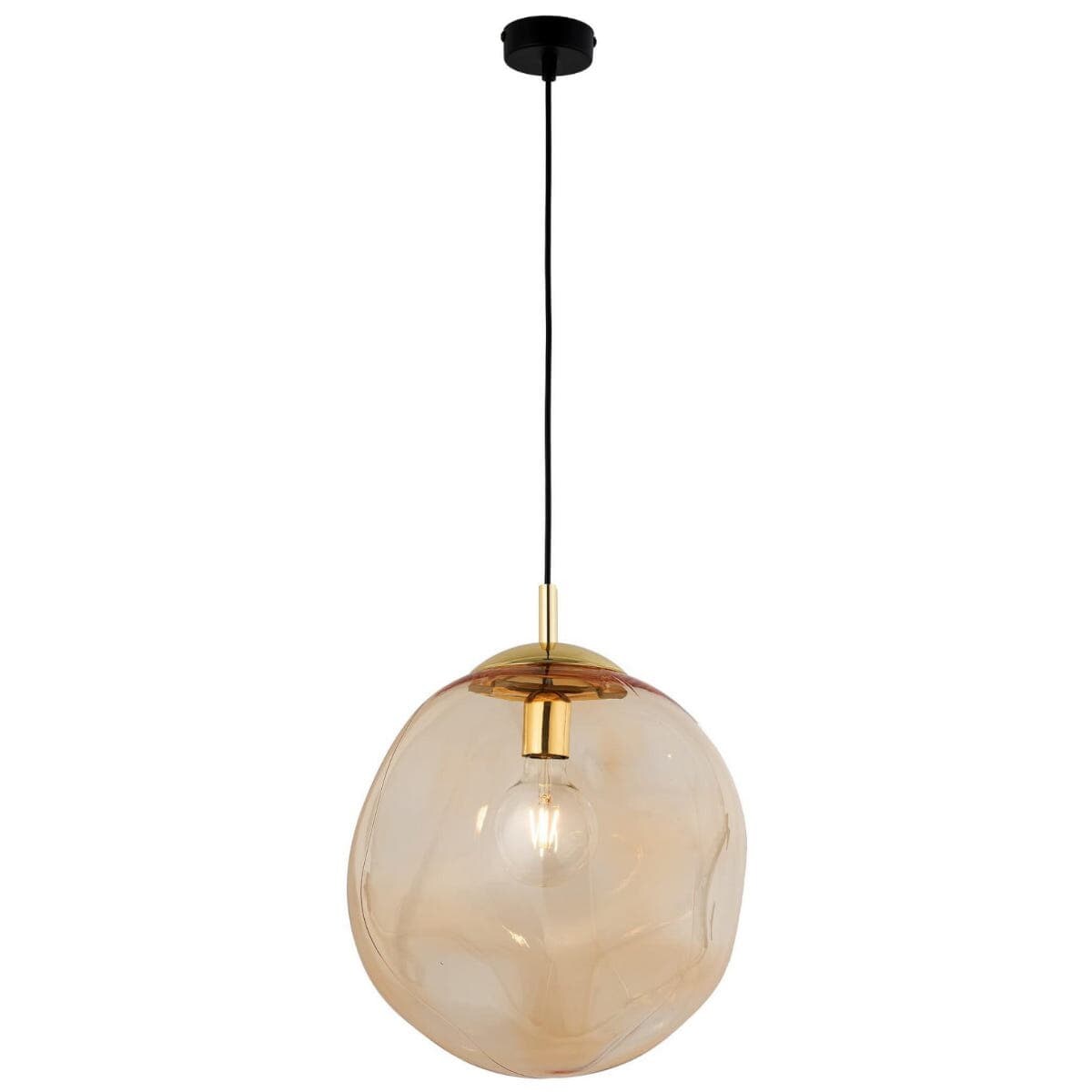 Modernistyczna lampa wisząca Sol 4261 TK Lighting szklana bursztynowa