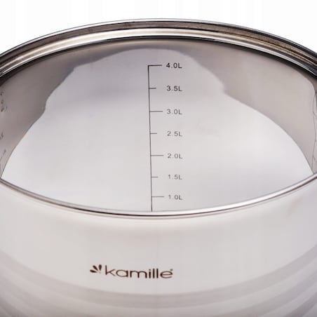 Garnek gastronomiczny wysoki stalowy 4.5L duży gastro KAMILLE