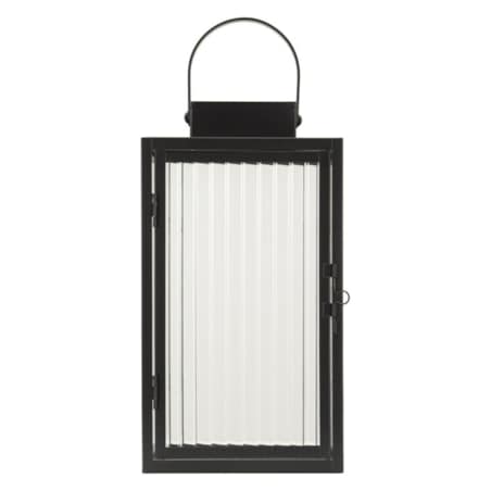 Lampion dekoracyjny Simply, kolor czarny, metal i szkło, 15,5 x 15,5 x 28,5 cm, styl nowoczesny, dekoracja do salonu, Mauro Ferretti