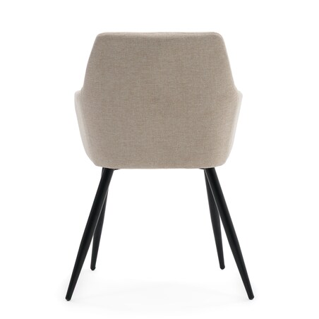 Krzesło tapicerowane nowoczesne NORDI beżowe do salonu biura