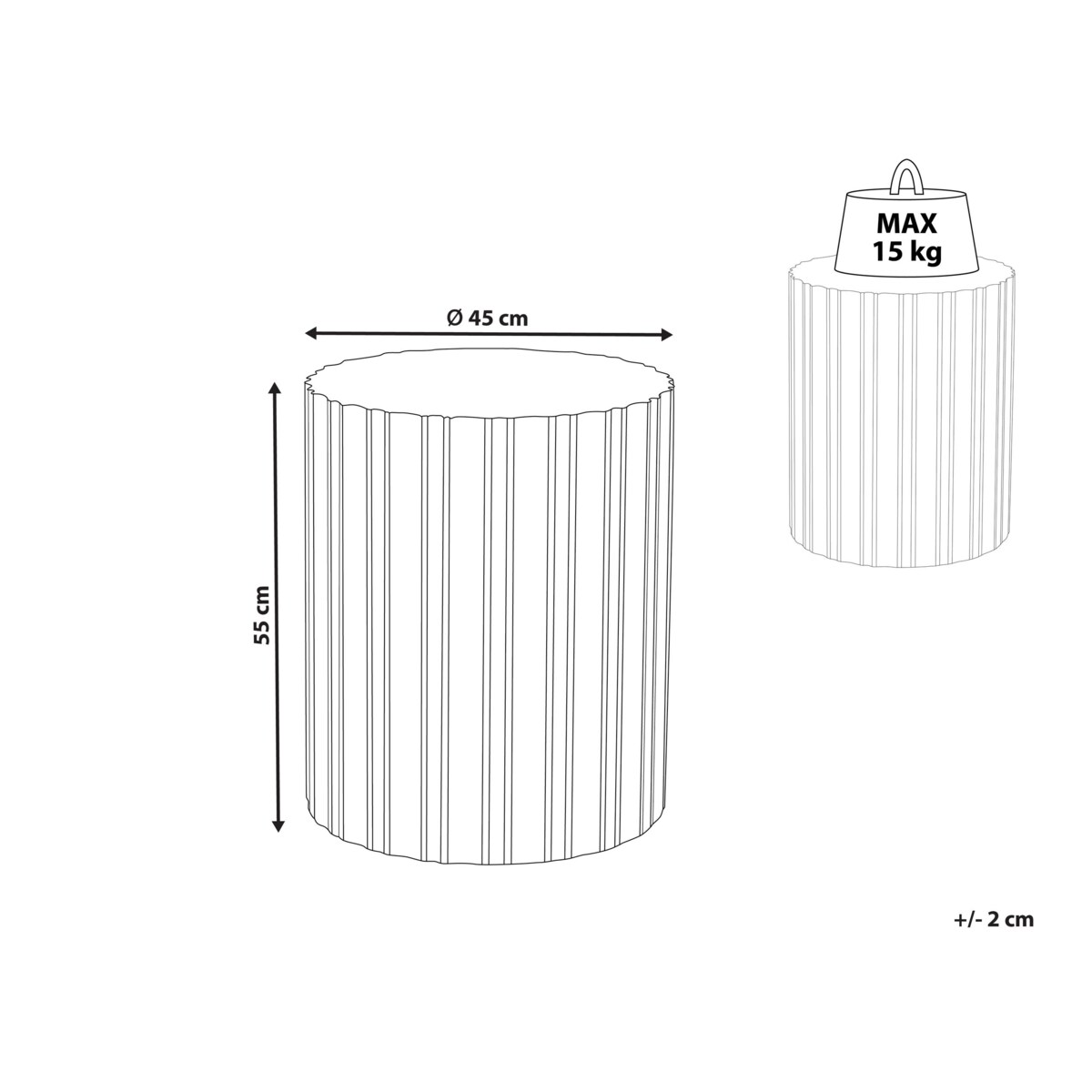 Stolik pomocniczy biały DEULI