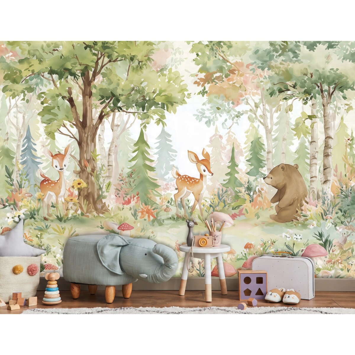 Fototapeta Dla Dzieci Na Flizelinie Las Drzewa Zielony 250x175