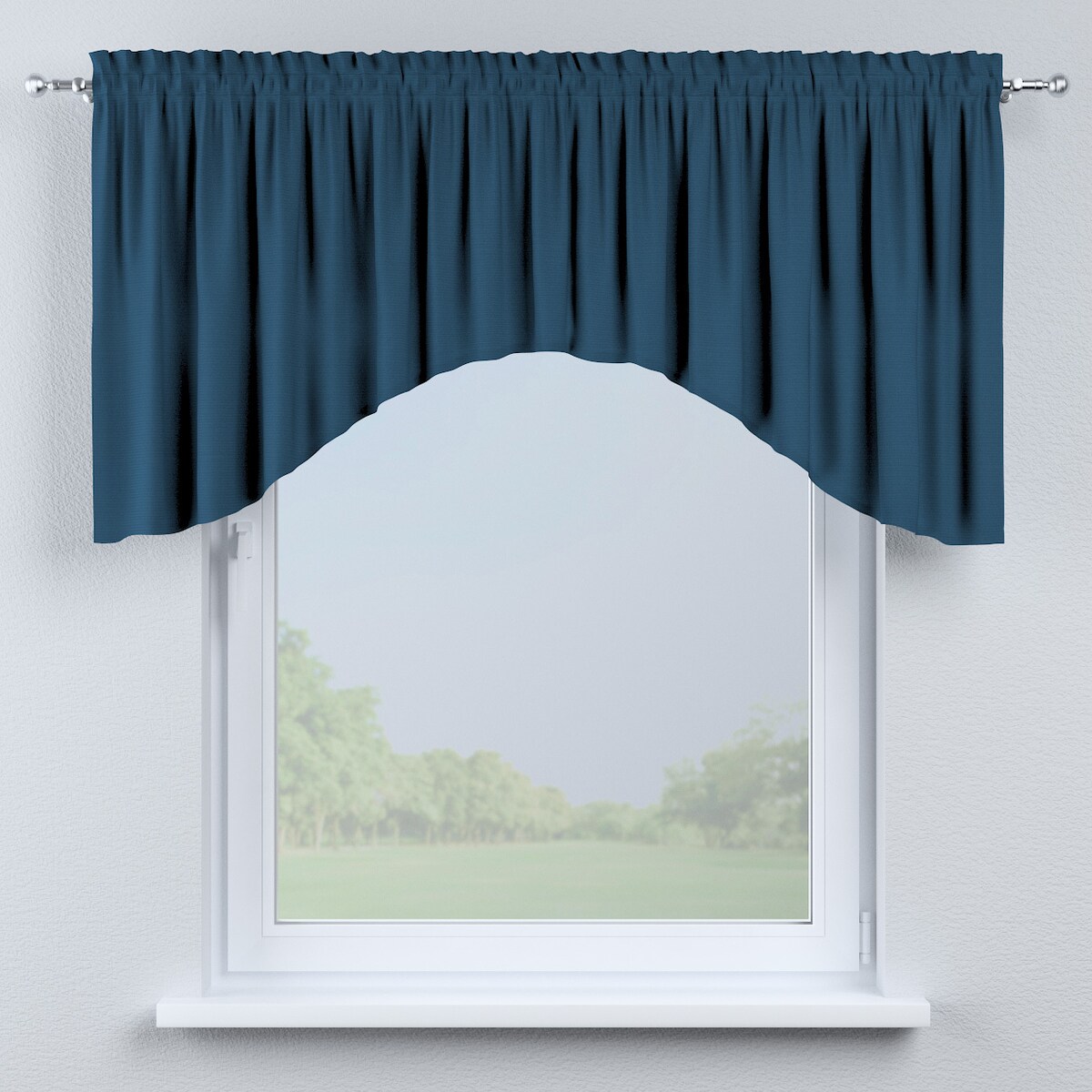 Lambrekin łuk 250x75 ocean blue (morski niebieski)