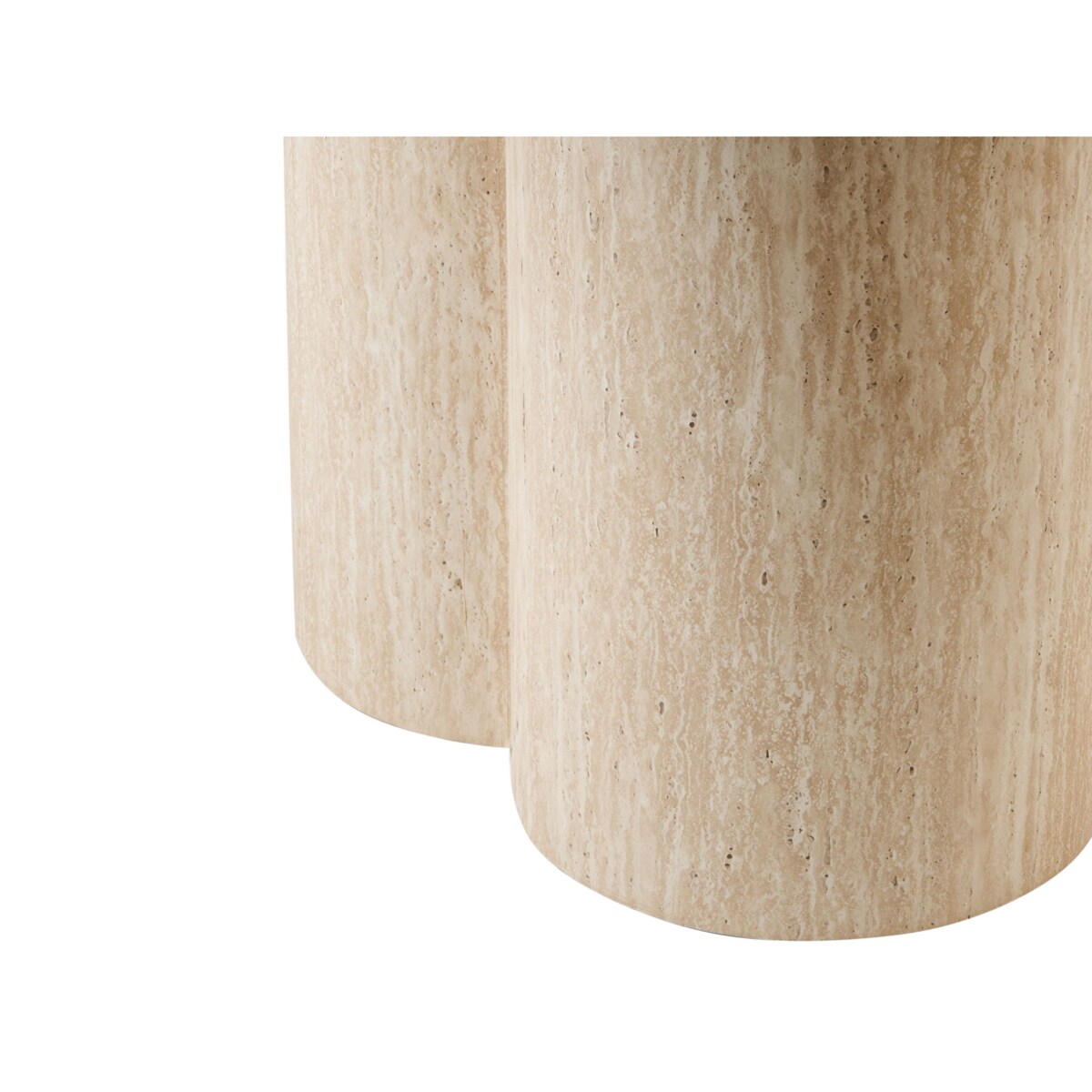 Stół do jadalni rozkładany MORAINE Efekt trawertynu 120 cm 120/160 cm