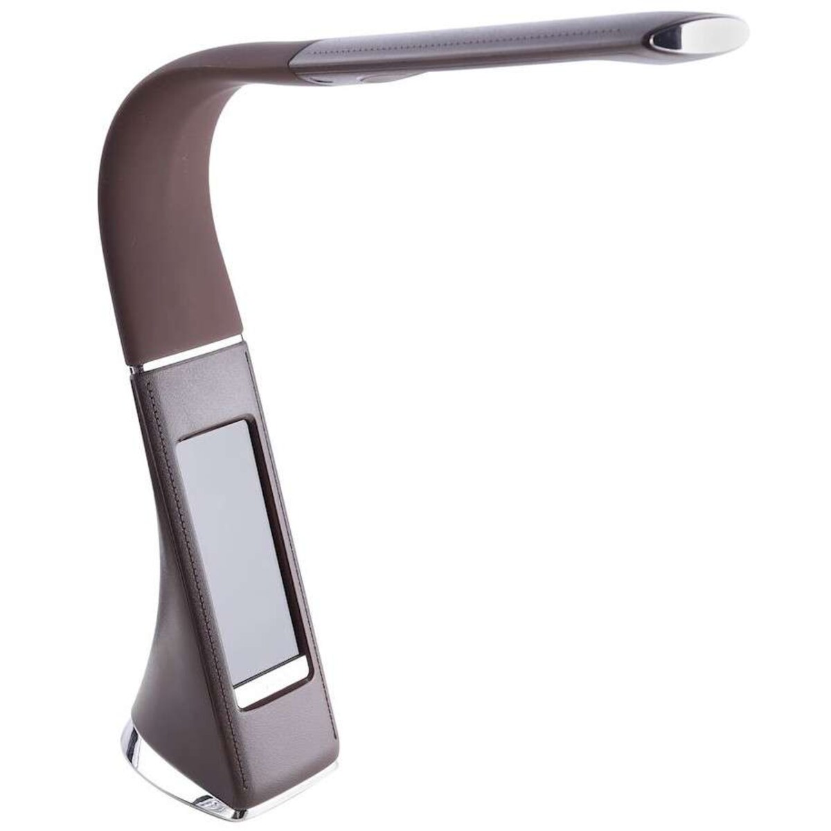 Biurkowa LAMPKA stojąca GALA ML139 Milagro stołowa LAMPA metalowa LED 6W 3000K z zegarkiem brązowa