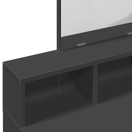 vidaXL Toaletka z lustrem, czarna, 80x41x144,5 cm