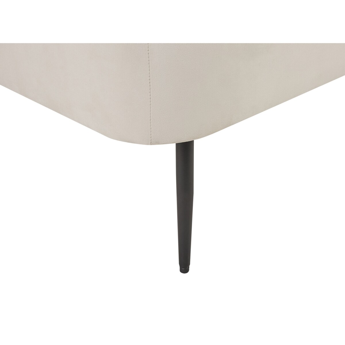 Szezlong welurowy lewostronny biały ARCEY