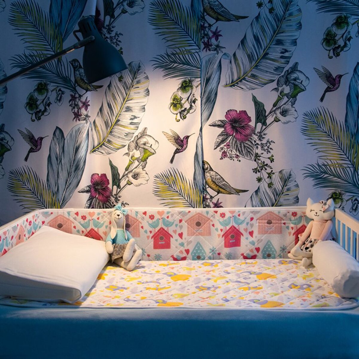 Top na materac 120x60 cm ochraniacz - DREAM Ptaszki